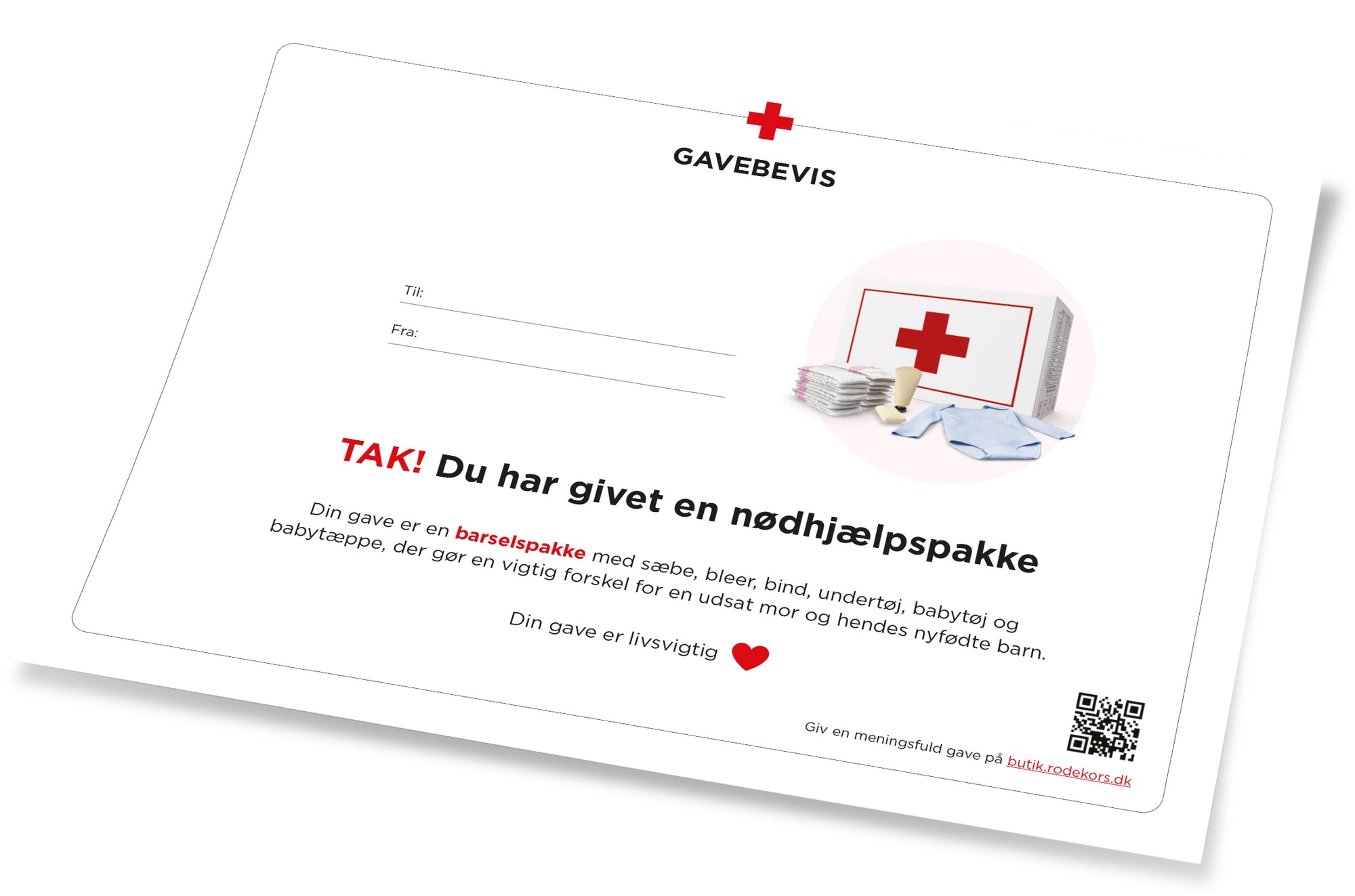 Humanitær støtte via Røde Kors - bidrag til global hjælp