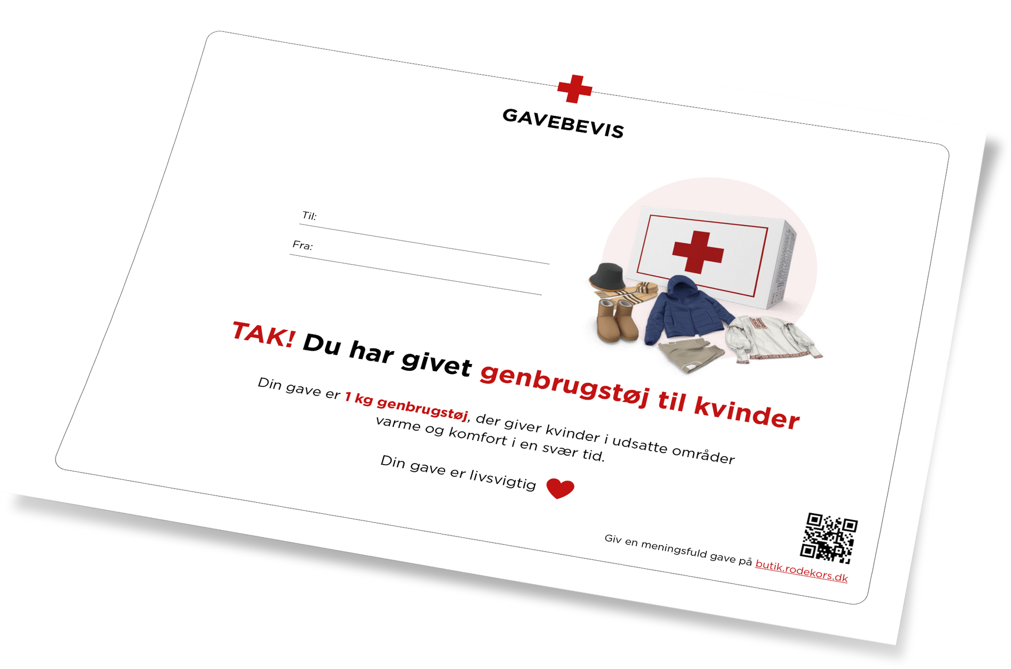 Røde Kors donation - Genbrugstøj til kvinder i udsatte områder
